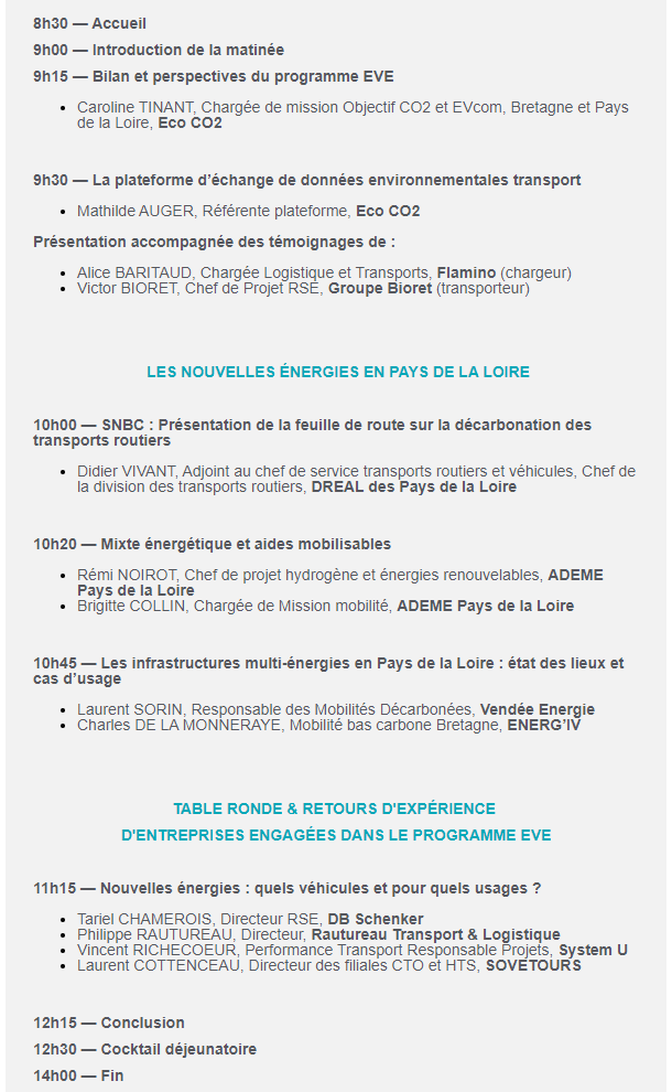 programme évènement pays de la loire