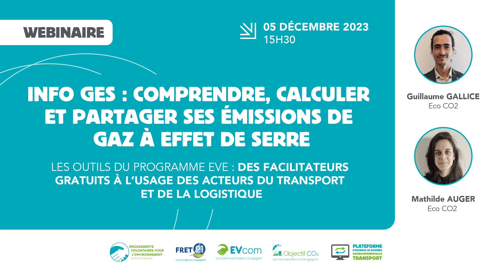 visuel d'annonce du webinaire du 05/12 sur les calculs GES