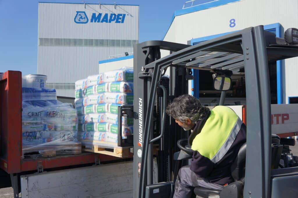 chargement d'un camion