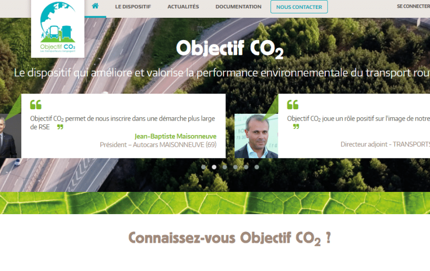 capture d'écran du site Internet ObjectifCO2.fr