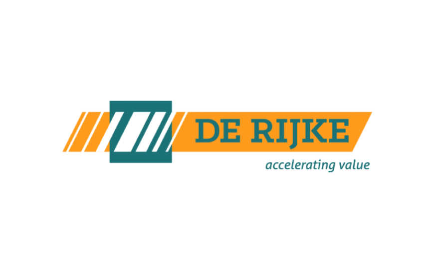 Logo DE RIJKE, baseline accelerating value