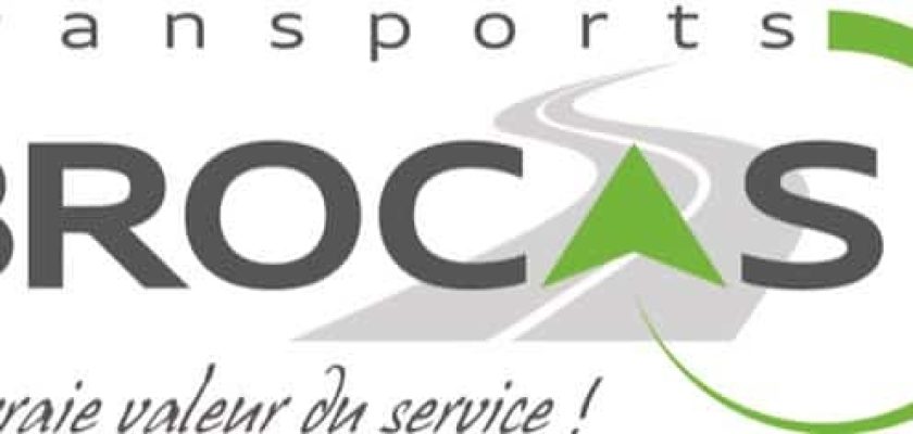 Logo Transports Brocas baseline la vraie valeur du service !
